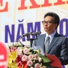 Phó Thủ tướng Vũ Đức Đam phát biểu tại lễ khai giảng Trường Đại học Sư phạm Hà Nội. (Ảnh: Thanh Tùng/TTXVN)