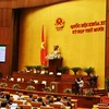 Quốc hội biểu quyết thông qua Luật Biên phòng Việt Nam với 456/462 phiếu tán thành, bằng 94,61%. (Ảnh: Trọng Đức/TTXVN)