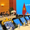 Quang cảnh Hội nghị trù bị trực tuyến quan chức cấp cao năng lượng ASEAN lần thứ 38 tại điểm cầu Hà Nội. (Ảnh: Trần Việt/TTXVN)