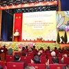 Tổng Bí thư, Chủ tịch nước Nguyễn Phú Trọng đọc diễn văn quan trọng tại buổi lễ. (Ảnh: Trí Dũng/TTXVN)