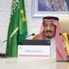  Quốc vương Saudi Arabia Salman bin Abdulaziz phát biểu tại Hội nghị thượng đỉnh G20, được tổ chức theo hình thức trực tuyến ngày 21/11/2020. (Ảnh: AFP/TTXVN)
