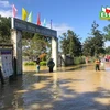 Trường Trung học cơ sở Buôn Choáh cho học sinh nghỉ học tránh nước lũ. (Nguồn: Baodaknong.org.vn)