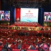 Đoàn thanh niên các dân tộc chào mừng Đại hội đại biểu toàn quốc các dân tộc thiểu số Việt Nam lần thứ II. (Ảnh: Văn Điệp/TTXVN)