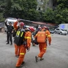 Lực lượng cứu hộ được triển khai tới mỏ khai thác than ở Trung Quốc sau vụ rò rỉ khí carbon monoxide CO ngày 27/9/2020. (Ảnh: THX/TTXVN)