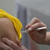 Tiêm phòng vắcxin ngừa COVID-19 cho tình nguyện viên. (Ảnh: AFP/TTXVN)
