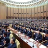 Toàn cảnh một phiên họp toàn thể Hội đồng Nhân dân Tối cao (Quốc hội) Triều Tiên tại Bình Nhưỡng. (Ảnh: AFP/TTXVN)