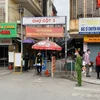 Phong tỏa và đình chỉ hoạt động tạm thời chợ Cột 3 (phường Hồng Hải). (Nguồn: Cổng thông tin điện tử thành phố Hạ Long)
