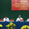 Quang cảnh một hội nghị triển khai công tác bầu cử đại biểu Quốc hội khóa XV và đại biểu Hội đồng Nhân dân các cấp nhiệm kỳ 2021-2026 tại Trà Vinh. (Nguồn: TTXVN)