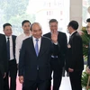 Thủ tướng Nguyễn Xuân Phúc tới dự Lễ kỷ niệm. (Ảnh: Thống Nhất/TTXVN)