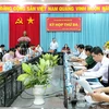 Bí thư Tỉnh ủy, Chủ tịch Ủy ban Bầu cử tỉnh Bến Tre Phan Văn Mãi phát biểu chỉ đạo tại kỳ họp. (Ảnh: Trần Thị Thu Hiền/TTXVN)