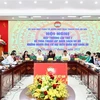  Ủy ban Mặt trận Tổ quốc Việt Nam thành phố Hà Nội tổ chức hội nghị Hiệp thương lần thứ hai để thỏa thuận lập danh sách sơ bộ những người ứng cử Đại biểu Quốc hội khóa XV. (Nguồn: TTXVN phát)