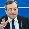 Thủ tướng Italy Mario Draghi phát biểu tại cuộc họp báo ở Rome ngày 19/3/2021. (Ảnh: AFP/TTXVN)