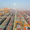 Quang cảnh cảng hàng hóa ở Khâm Châu, khu tự trị dân tộc Choang Quảng Tây, Trung Quốc, ngày 14/1/2021. (Ảnh: THX/TTXVN)