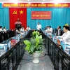 Bí thư Tỉnh ủy, Chủ tịch Ủy ban Bầu cử tỉnh Bến Tre Phan Văn Mãi phát biểu tại kỳ họp. (Ảnh: Trần Thị Thu Hiền/TTXVN)