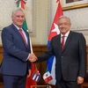 Chủ tịch Cuba Miguel Diaz-Canel và Tổng thống Mexico Andres Manuel Lopez Obrador trong một cuộc gặp. (Nguồn: Plenglish)