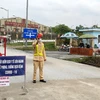 Chốt kiểm dịch y tế để phòng, chống dịch bệnh COVID-19 tại Trạm thu phí nút giao IC-12, đường cao tốc Nội Bài-Lào Cai. (Nguồn: Báo Yên Bái)