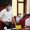 Thứ trưởng Bộ Y tế Đỗ Xuân Tuyên phát biểu tại buổi làm việc với lãnh đạo tỉnh Bắc Ninh. (Ảnh: Thái Hùng/TTXVN)