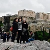 Khách du lịch tại Athens, Hy Lạp. (Nguồn: AFP/TTXVN)
