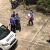 Trung tá Đinh Đình Việt bị Cơ quan điều tra Viện Kiểm sát Nhân dân Tối cao bắt giữ tại trụ sở Công an quận Đồ Sơn trưa 11/5. (Nguồn: PLO)