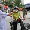 Chốt kiểm soát dịch bệnh COVID-19 ở thành phố Bắc Ninh. (Ảnh: TTXVN)