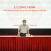 Chủ tịch Ủy ban Quản lý vốn nhà nước tại doanh nghiệp Nguyễn Hoàng Anh phát động chương trình ủng hộ Quỹ vaccine phòng Covid-19. (Nguồn: cmsc.gov.vn)