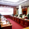 Sở Chỉ huy tiền phương Bộ Quốc phòng tại Thành phố Hồ Chí Minh họp triển khai các biện pháp cấp bách phòng chống dịch COVID-19. (Ảnh: Thành Chung/TTXVN)