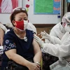 Tiêm vaccine ngừa COVID-19 cho người dân tại Jakarta, Indonesia ngày 17/8/2021. (Ảnh: THX/TTXVN)