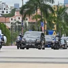 Đoàn xe chở Thủ tướng Malaysia Muhyiddin Yassin tới Cung Hoàng gia ở Kuala Lumpur, nơi Thủ tướng đệ đơn từ chức lên Quốc vương Sultan Abdullah Sultan Ahmad Shah, ngày 16/8/2021. (Ảnh: THX/TTXVN)