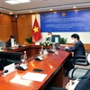 Thứ trưởng Bộ Công Thương Việt Nam Đỗ Thắng Hải chủ trì cuộc họp ở đầu cầu Hà Nội. (Nguồn: Bộ Công Thương)