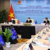 Chủ nhiệm Ủy ban Đối ngoại Vũ Hải Hà dẫn đầu Đoàn đại biểu Quốc hội Việt Nam dự Hội nghị Ủy ban Chính trị được tổ chức theo hình thức trực tuyến. (Ảnh: Nguyễn Điệp/TTXVN)