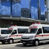 Xe cứu thương hiện đại được Công ty cổ phần ôtô Trường Hải trao tặng UBND Thành phố Hồ Chí Minh. (Ảnh: TTXVN phát)