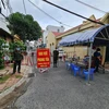 Một địa điểm phong tỏa tại phường Thắng Nhất, thành phố Vũng Tàu - nơi xuất hiện ổ dịch lây nhiễm SARS-CoV-2. (Ảnh: Hoàng Nhị/TTXVN)