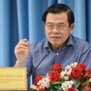 Ông Nguyễn Hồng Lĩnh, Bí thư Tỉnh ủy Đồng Nai phát biểu chỉ đạo tại cuộc họp. (Ảnh: Công Phong/TTXVN)