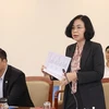 Tổng Giám đốc Thông tấn xã Việt Nam Vũ Việt Trang giới thiệu về các cơ quan thường trú ngoài nước của Thông tấn xã Việt Nam. (Ảnh: Dương Giang/TTXVN)