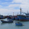 Các tàu cá tại Cảng cá Mỹ Tân, xã Thanh Hải, huyện Ninh Hải, tỉnh Ninh Thuận đều được lắp thiết bị giám sát hành trình. (Ảnh: Minh Hưng/TTXVN)
