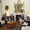 Thủ tướng Chính phủ Phạm Minh Chính gặp Thủ hiến vùng Scotland Nicola Sturgeon. (Ảnh: Dương Giang/TTXVN)