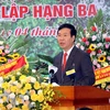 Ông Võ Văn Thưởng, Ủy viên Bộ Chính trị, Thường trực Ban Bí thư phát biểu tại Lễ kỷ niệm. (Ảnh: Vũ Quang Đán/TTXVN)