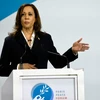 Phó Tổng thống Mỹ Kamala Harris phát biểu tại diễn đàn. (Nguồn: AFP)