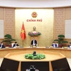 Thủ tướng Phạm Minh Chính chủ trì phiên họp Chính phủ chuyên đề tháng 11. (Ảnh: TTXVN)
