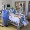 Nhân viên y tế điều trị cho bệnh nhân COVID-19 tại bệnh viện ở Magdeburg, miền Đông Đức ngày 28/4/2021. (Ảnh: AFP/TTXVN)
