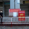 Chợ vườn hoa thành phố Thanh Hóa phải đóng cửa để phòng dịch COVID-19. (Ảnh: Nguyễn Nam/TTXVN)