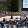 Quang cảnh cuộc họp của Hội đồng Bảo an Liên hợp quốc về tình hình Trung Đông. (Nguồn: TTXVN)