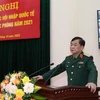 Thượng tướng Hoàng Xuân Chiến phát biểu tại Hội nghị. (Ảnh: Hồng Pha/TTXVN phát)