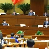 Bộ trưởng Bộ Giao thông vận tải Nguyễn Văn Thể phát biểu giải trình, làm rõ một số vấn đề đại biểu Quốc hội nêu. (Ảnh: Văn Điệp/TTXVN)