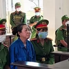 Nói lời sau cùng trước khi Hội đồng xét xử, bị cáo bị cáo Nguyễn Thị Kim Hạnh một mực kêu oan. (Ảnh: Công Mạo/TTXVN)