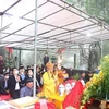 Phần chính của lễ tế trời đất diễn ra tại Trung Nhạc miếu. (Ảnh: Mạnh Minh/TTXVN)