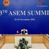 Thủ tướng Phạm Minh Chính dự Hội nghị Cấp cao Á-Âu lần thứ 13. (Ảnh: Lâm Khánh/TTXVN)