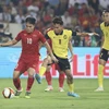 U23 Malaysia khiến U23 Việt Nam suýt nữa phải bước vào loạt sút phạt đền may rủi. (Ảnh: Hoàng Linh/TTXVN)