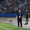 Huấn luyện viên Park Hang-seo chỉ đạo U23 Việt Nam ở trận bán kết với U23 Malaysia. (Ảnh: Hoàng Linh/TTXVN)