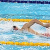 Vận động viên Nguyễn Huy Hoàng (Việt Nam) thi đấu nội dung nội dung bơi 800m tự do nam và giành huy chương Vàng với thành tích 7 phút 57 giây 65. (Ảnh: Phạm Kiên/TTXVN)